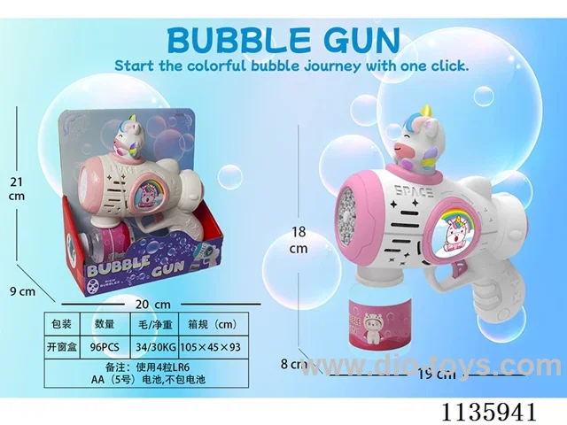 Automatic bubble gun with light not included battery