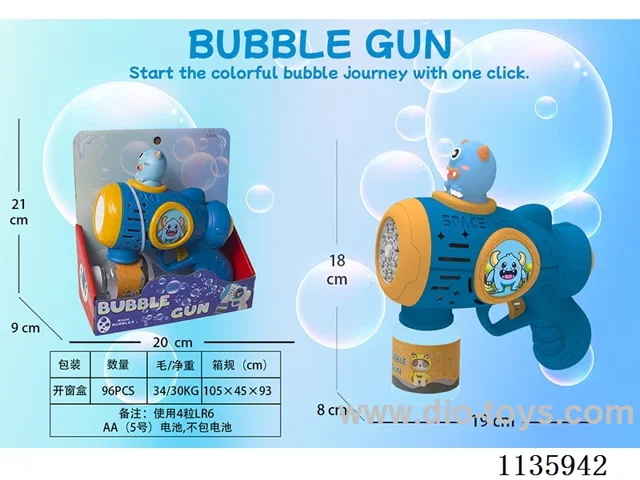 Automatic bubble gun with light not included battery