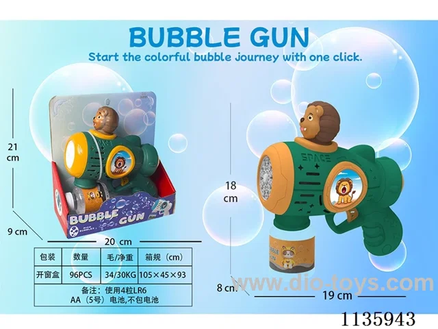 Automatic bubble gun with light not included battery