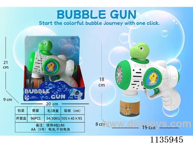 Automatic bubble gun with light not included battery