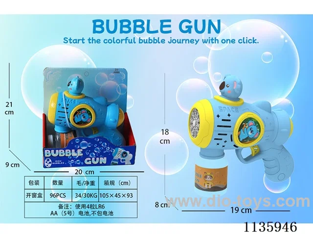 Automatic bubble gun with light not included battery