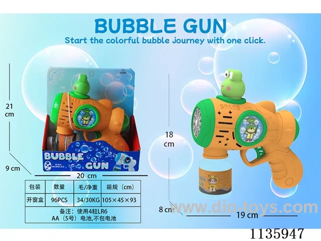 Automatic bubble gun with light not included battery