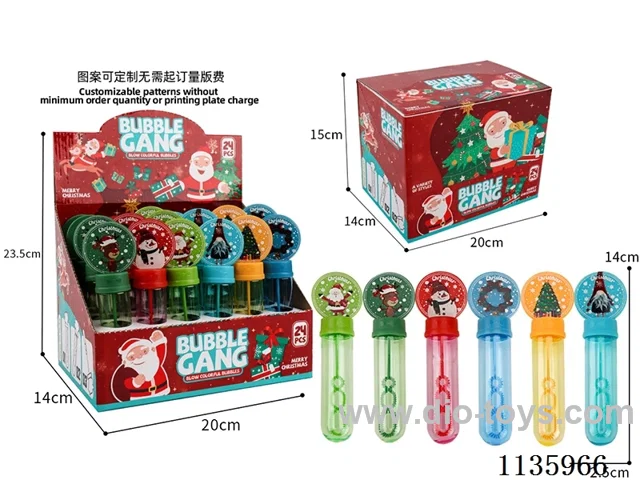 Christmas bubble wands (6 models, 6 colours)