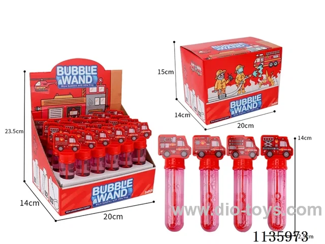 Fire engine bubble wands (1 colour 4 models)