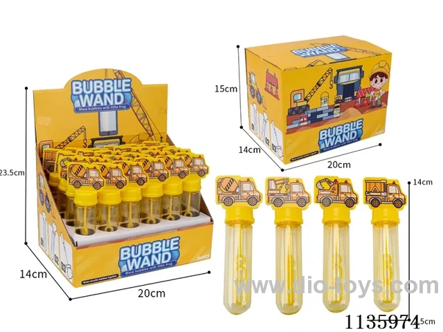 Engineering vehicle bubble wands (1 colour 4 models)