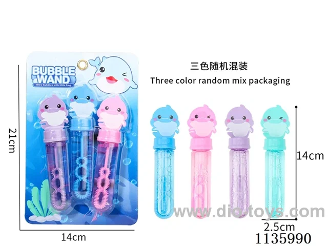 Dolphin Bubble Wand (3 colours)
