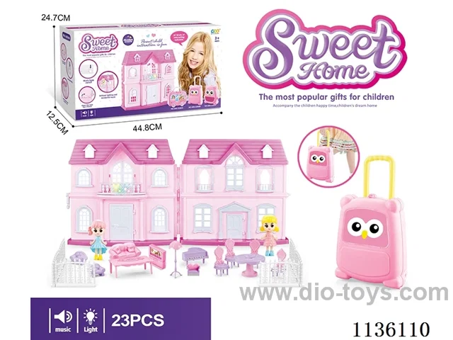 Villa Storage Box Princess with fence furniture (light music)