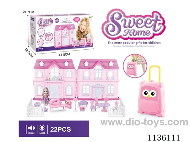 Villa Storage Box 6 inch Princess with fence furniture (light music)
