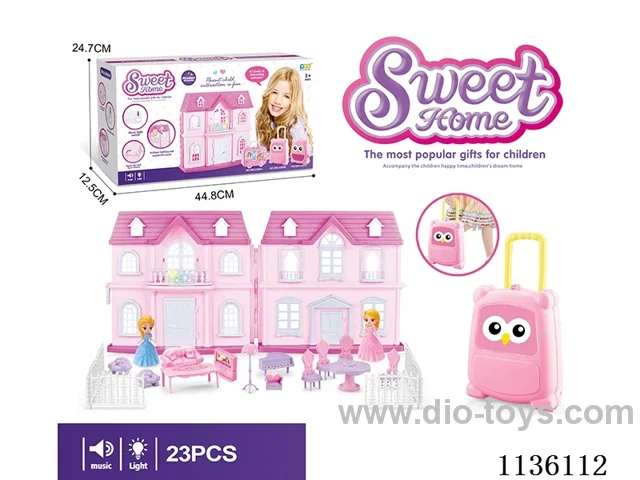 Villa Storage Box Princess with fence furniture (light music)