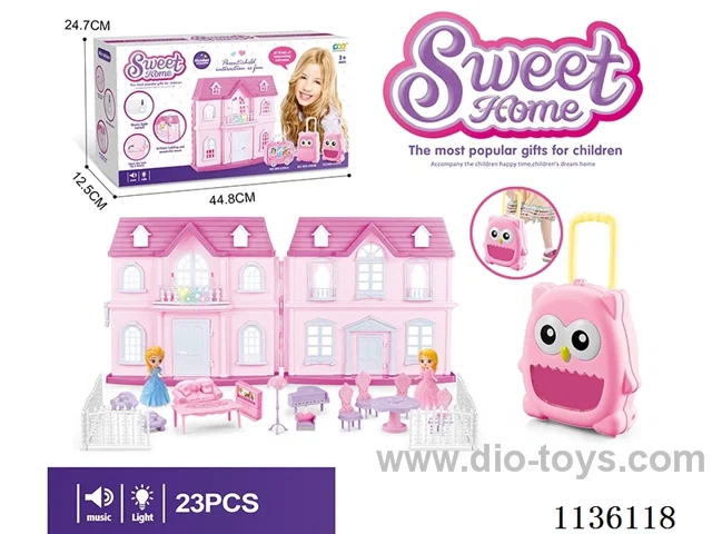 Villa Storage Box Princess with fence furniture (light music)