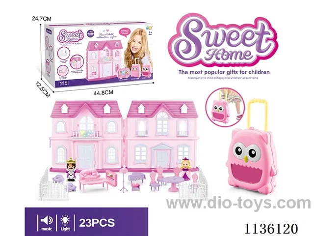 Villa Storage Box Prince Princess with fence furniture (light music)