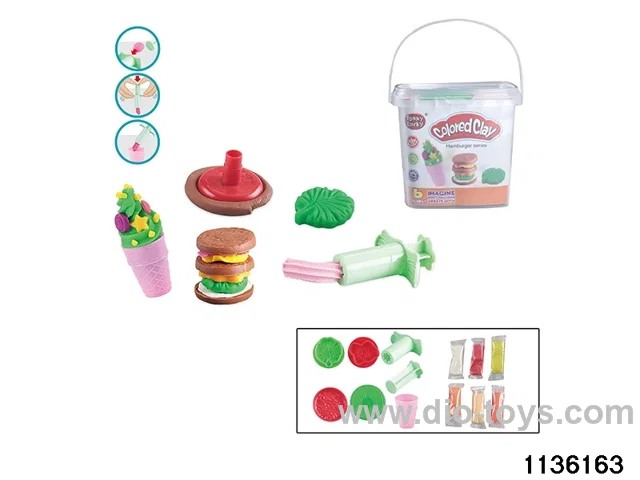 Colorful clay toys