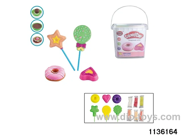 Colorful clay toys