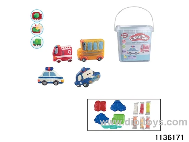 Colorful clay toys