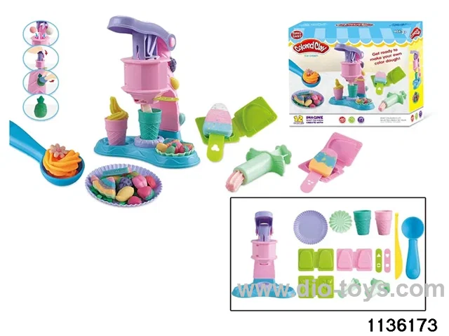 Colorful clay toys
