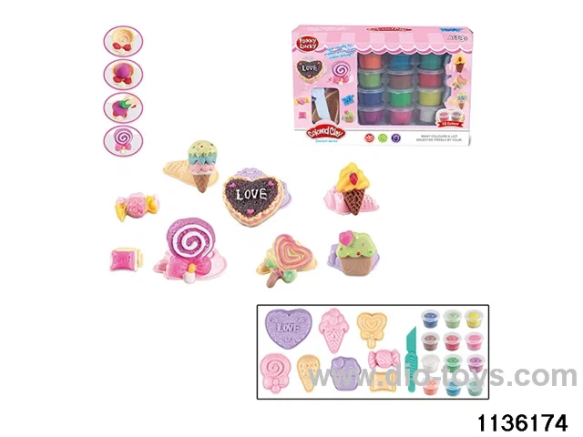Colorful clay toys