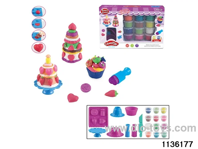 Colorful clay toys