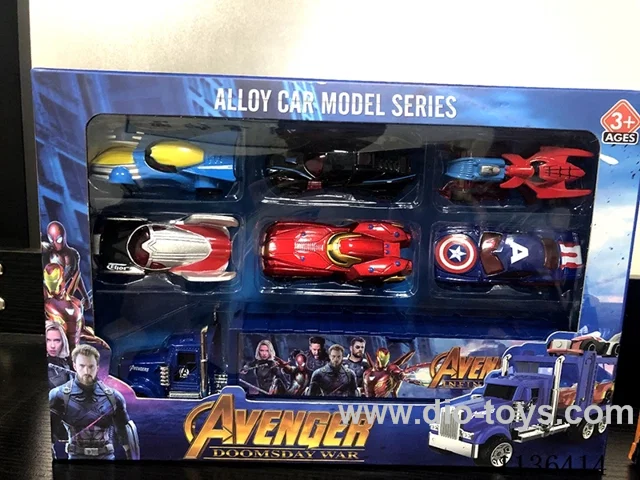 Avengers Alloy Car Set (Scooting)
