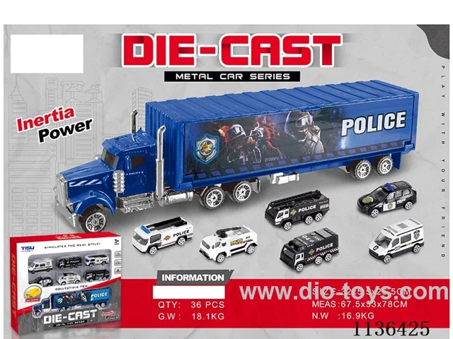 Alloy Car Police Set (Glide)