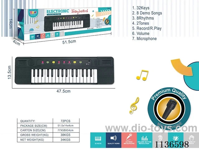 32 Keys Multifunctional Electronic Piano with Microphone
