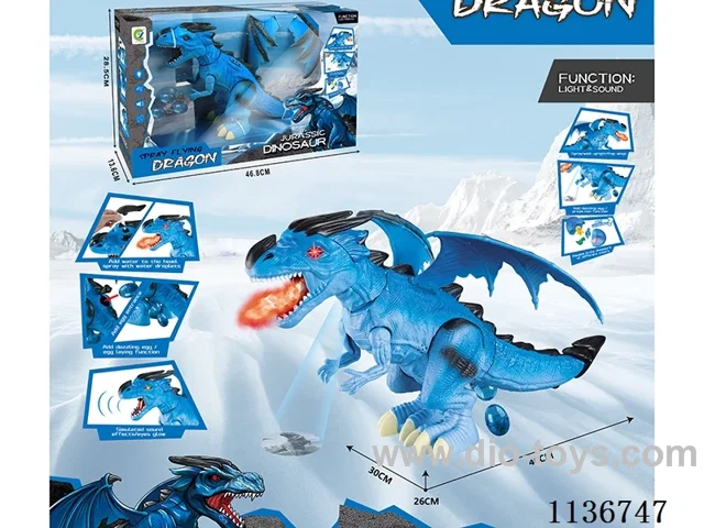 B/O Spray Egg-laying Triceratops (Blue)