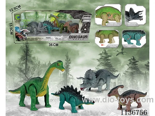 B/O Wind-Up Dinosaur Paraceratops / Brachiosaurus / Triceratops / Stegosaurus