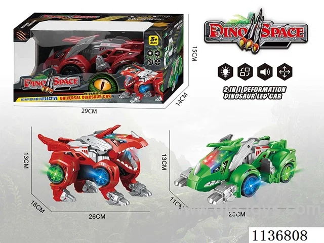 B/O Transformer Dinosaur Chariot with Lights/Music