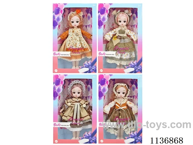 12’ 30cm 21 jointed 3D Lolita doll with real eyes + hair accessories mix & match