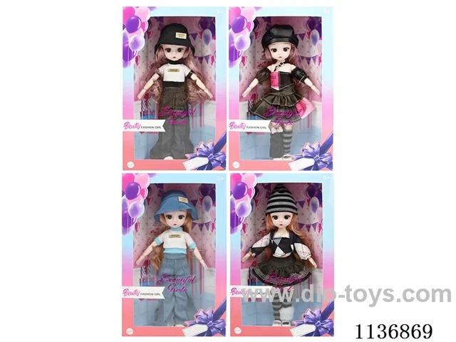 12’ 30cm 21 jointed solid 3D Lolita doll with real eyes + hair accessories mix & match