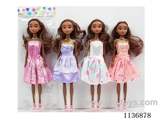 11.5’ 30cm 11 joints Solid colour printing real eyes black Barbie Various mixes
