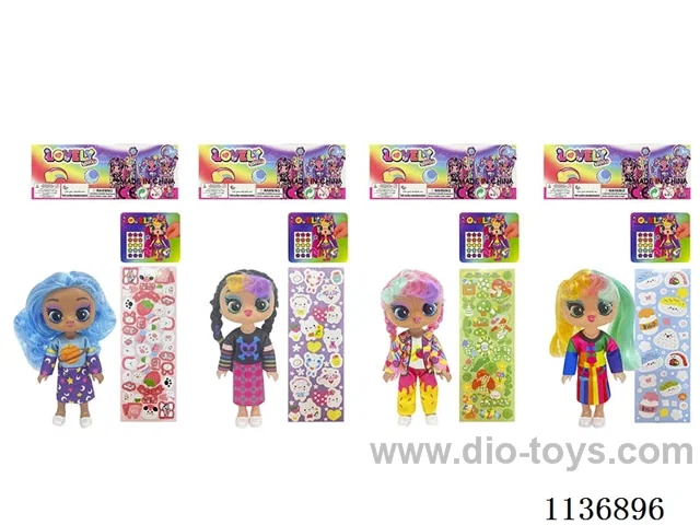 6 inch solid body sticker doll + DIY stickers