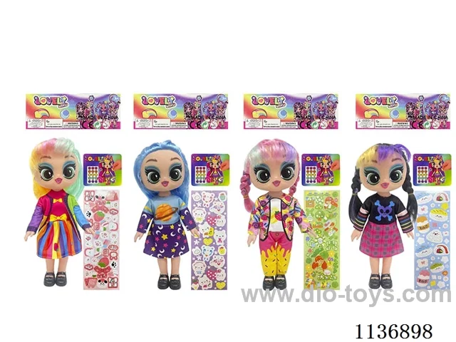10 inch full body vinyl sticker doll + DIY stickers (with music)