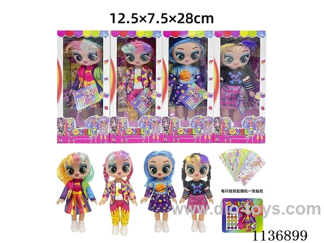 10 inch empty body sticker doll + DIY sticker (with music)