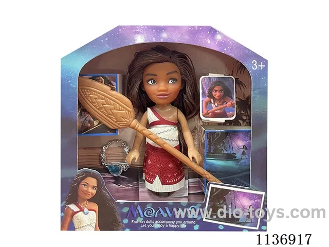 6’ Solid Body Princess Moana + Necklace + Oar