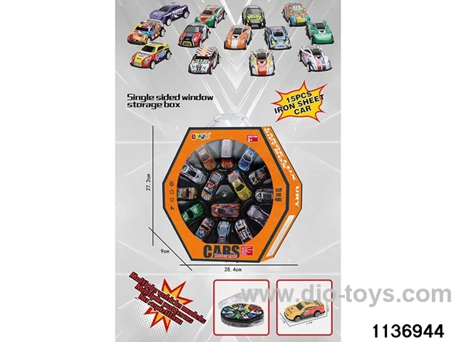 15pcs pull back car
