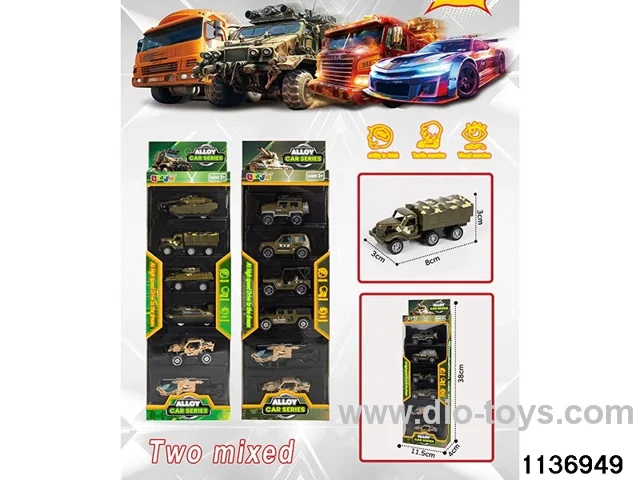 6pcs Sliding Alloy Car