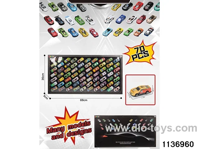 70pcs pull back car