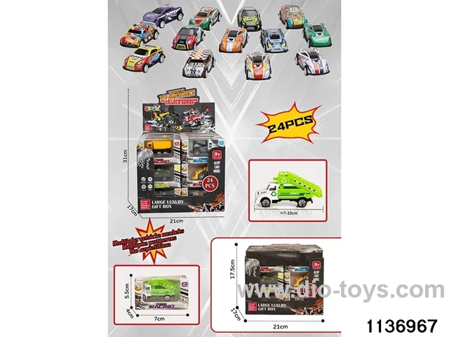 24pcs Sliding Alloy Car