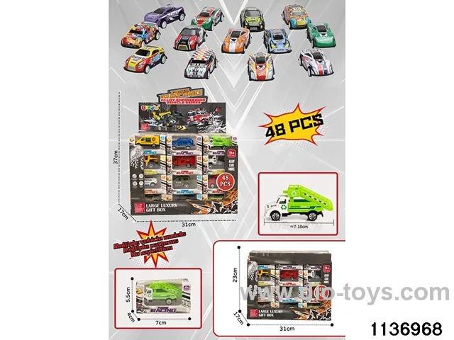 48pcs Sliding Alloy Car