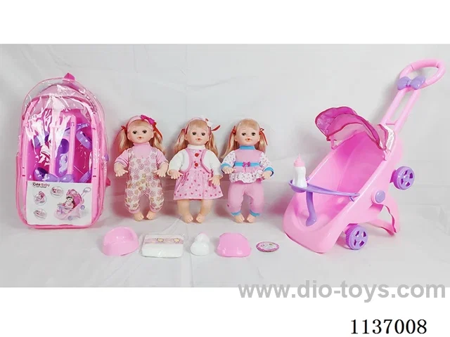 16’ Drinking Doll (with urinal, English IC, stroller and 4 pcs set)