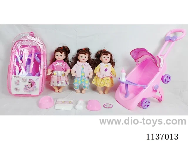 16’ Drinking Doll with Pee Wee, English IC, Stroller and 4 pcs set