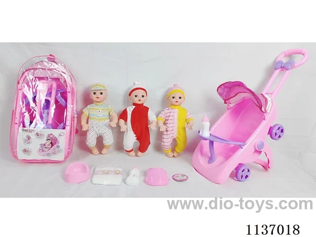 16’ Drinking Doll with Pee Wee, English IC, Stroller and 4 pcs set