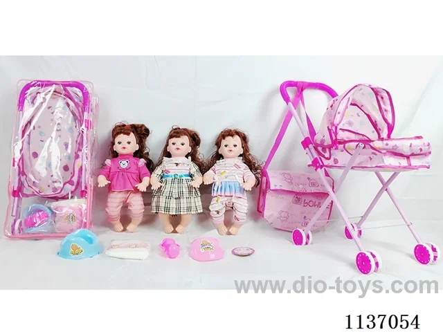 16’ Drinking Doll (with Pee, English IC, Iron Trolley + 5 pcs set)