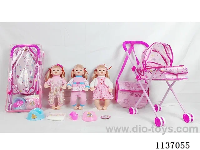 16’ Drinking Doll (with Pee, English IC, Iron Trolley + 5 pcs)