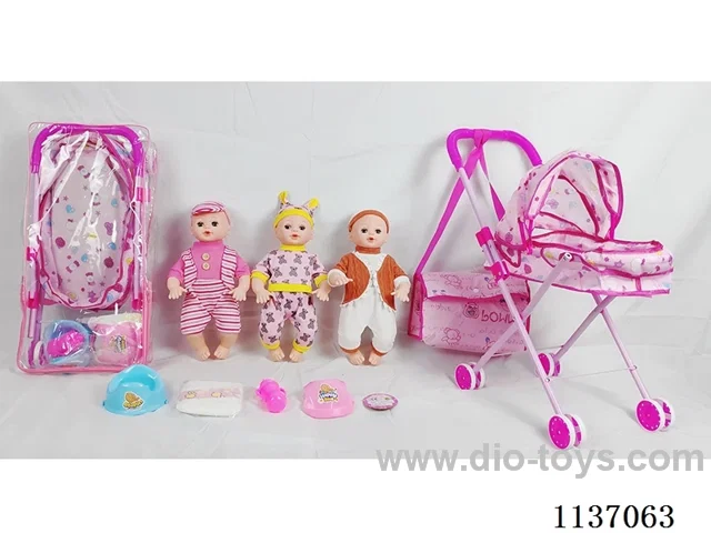 16’ Drinking Doll (with Pee, English IC, Iron Trolley + 5 pcs)