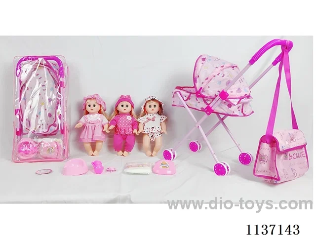 14’ Drinking Doll (with Pee, English IC, Iron Trolley, 5pcs set)