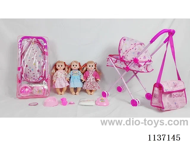 14’ Drinking Doll (with Pee, English IC, Iron Trolley, 5pcs set)