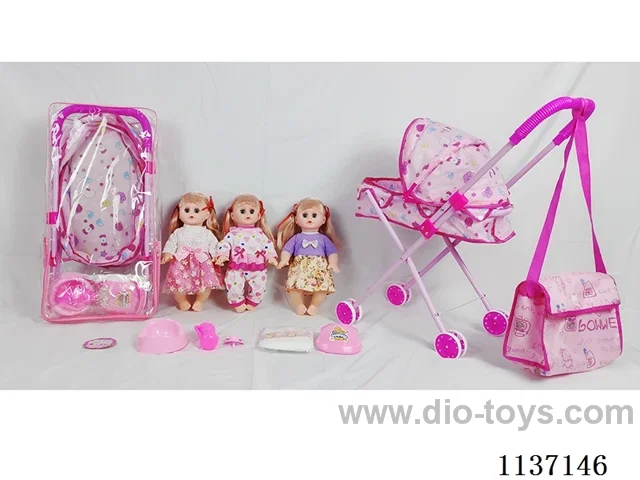14’ Drinking Doll (with Pee, English IC, Iron Trolley, 5pcs set)