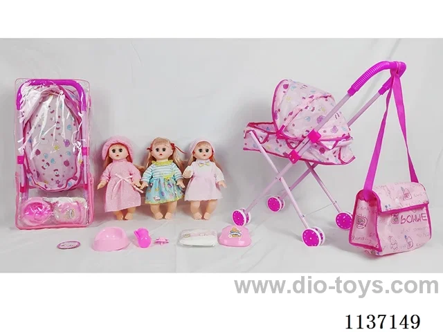 14’ Drinking Doll (with Pee, English IC, Iron Trolley, 5pcs set)