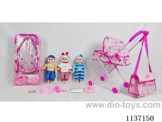 14’ Drinking Doll (with Pee, English IC, Iron Trolley, 5pcs set)